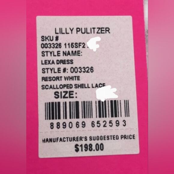 Lilly Pulitzer NEW Resort White Lexa Scalloped Shell Lace Off Shoulder Dress L - Picture 12 of 12